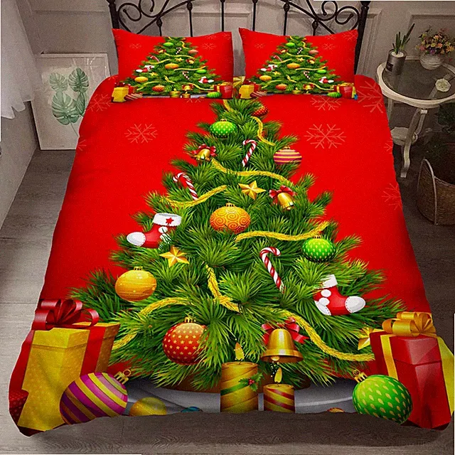 3D Christmas Tree Quilt Cover Set Bedding Sets Pillowcases 64