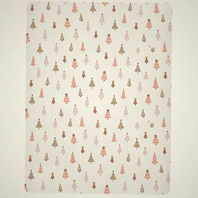 Christmas Crib Sheets Boys Girls Pastel Tree Pink Fitted Toddler 52x28 Inch