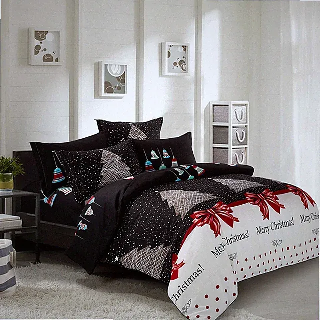 Christmas Design Comforter Set: 1 Comforter and 2 Pillow Shams