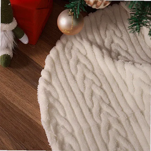 Christmas Tree Skirts 36inch White Faux Fur Xmas Tree Skirt for Christmas Dec...