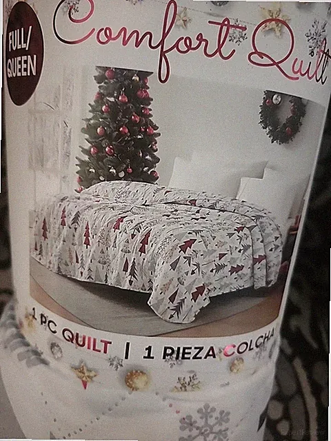 Full/Queen Christmas Tree Comfort Quilt 86x86