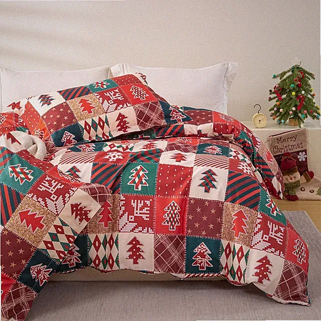 OAITE Christmas Duvet Cover Queen Size - Queen-90" x 90", Tree
