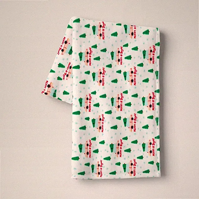 Wondershop Christmas Throw Blanket Bright & Merry Snowflake Tree Car 50" x 60"